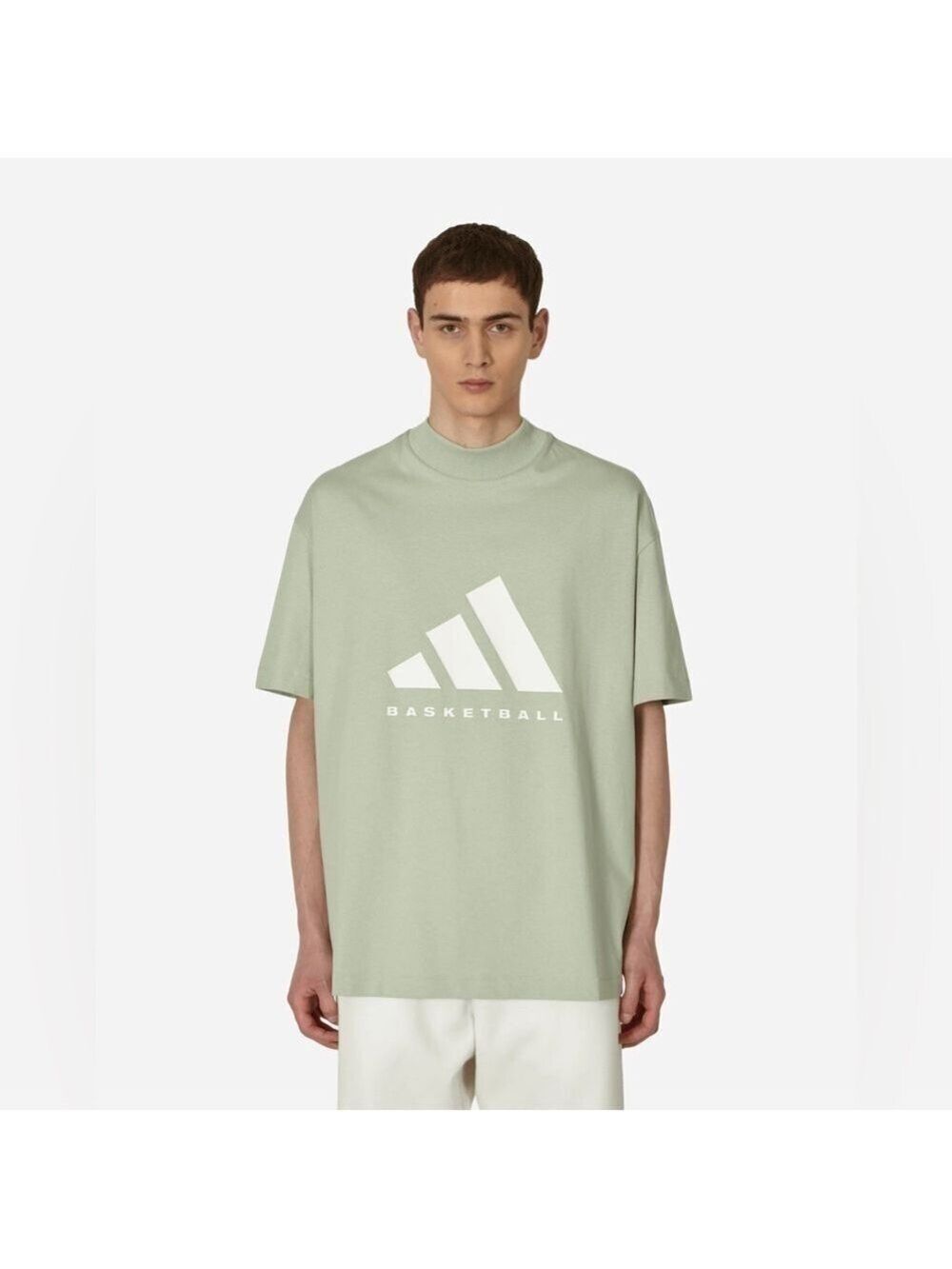 NWOT ADIDAS ORIGINALS Unisex Basketball T-shirt In Green Size 2XS